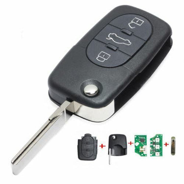 Full Set Remote key Fob 3Button 433MHZ 4D0 837 231 A for Audi A3 A4 A6 1999-2002